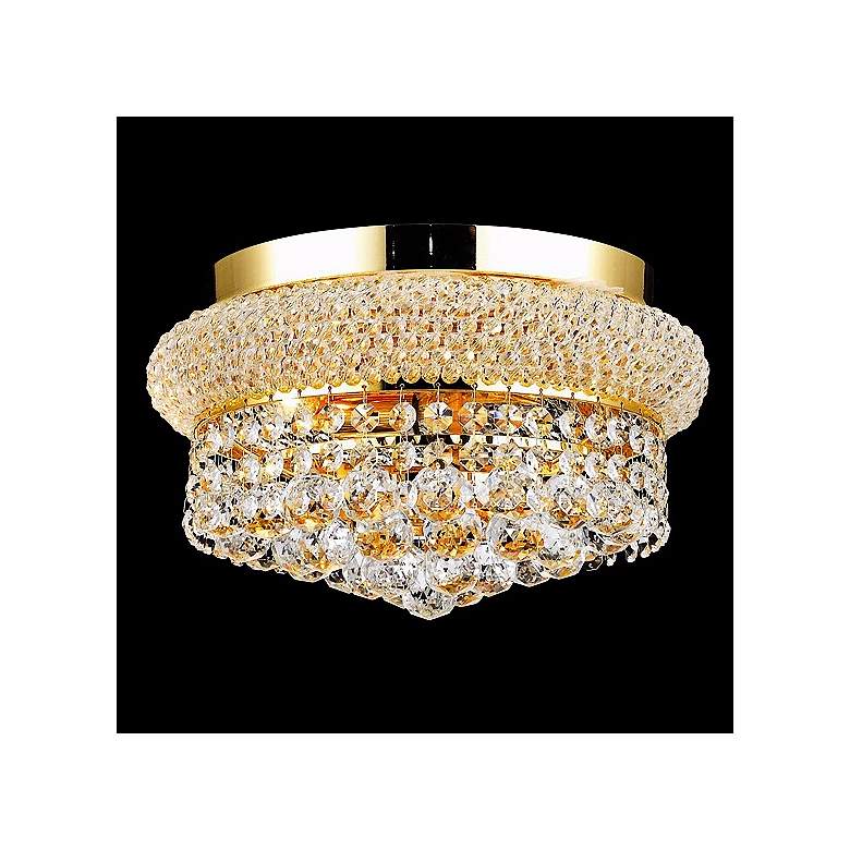 Image 1 Primo 4-Light Royal Cut Crystal and Gold Ceiling Light