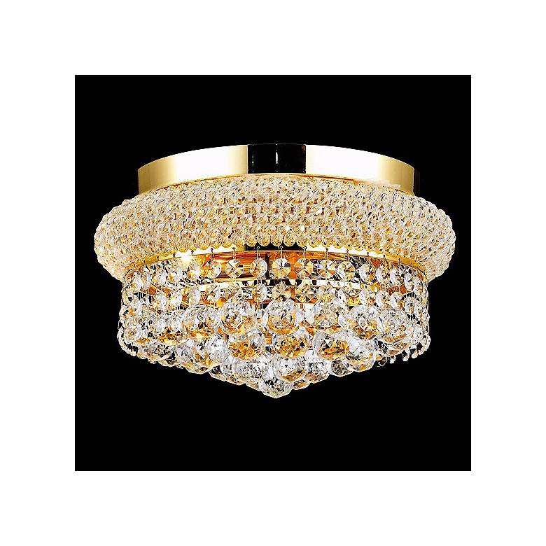 Image 1 Primo 4-Light Royal Cut Crystal and Gold Ceiling Light