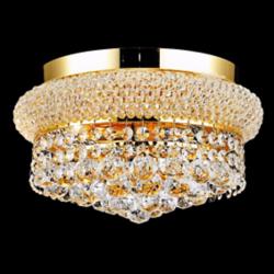 Primo 4-Light Royal Cut Crystal and Gold Ceiling Light