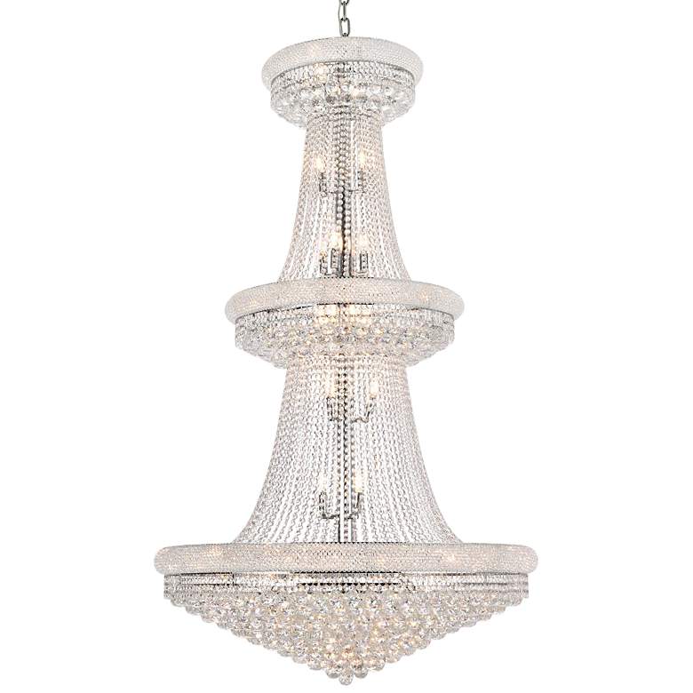 Image 2 Primo 42 inch Wide Royal Cut Clear Crystal 38-Light Chandelier