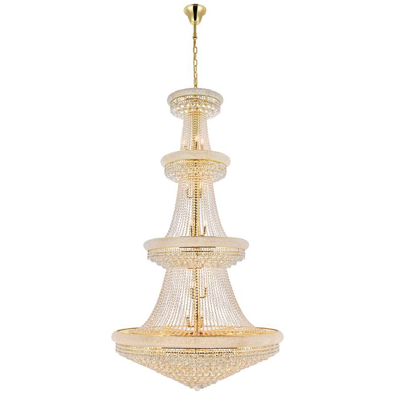 Image 2 Primo 48 inch Wide Royal Cut Clear Crystal 42-Light Chandelier