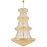 Primo 56 Lt Gold Chandelier Clear