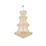 Primo 56 Lt Gold Chandelier Clear