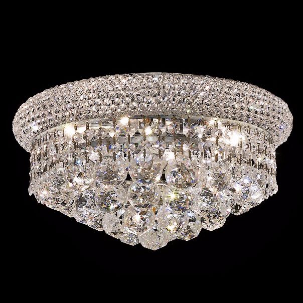 small flush mount crystal chandelier