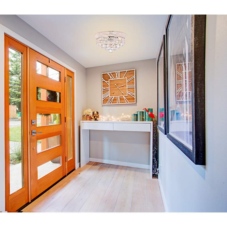 Image 2 Primo 6 Light Royal Cut Crystal Flushmount Chandelier more views