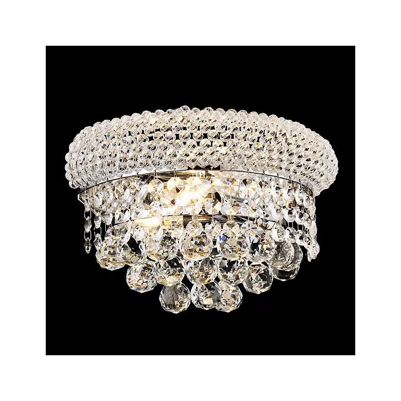 Image 1 Primo Royal Cut Crystal 12 inch Wide Chrome Wall Sconce