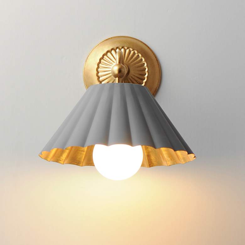 Image 3 Primrose 1-Light Wall Sconce Grey / Gold more views