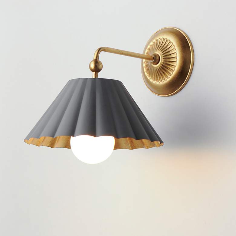 Image 4 Primrose 1-Light Wall Sconce Grey / Gold more views