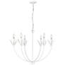 1_Primrose 30 1/2" Wide White 6-Light Chandelier