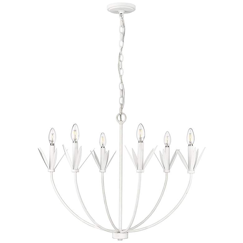 Image 3 Primrose 30 1/2" Wide White 6-Light Chandelier more views