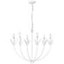 3_Primrose 30 1/2" Wide White 6-Light Chandelier more views