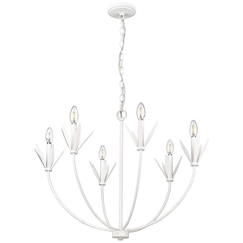Image 4 Primrose 30 1/2" Wide White 6-Light Chandelier more views