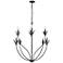 Primrose 40 1/2" Wide Black 8-Light Chandelier