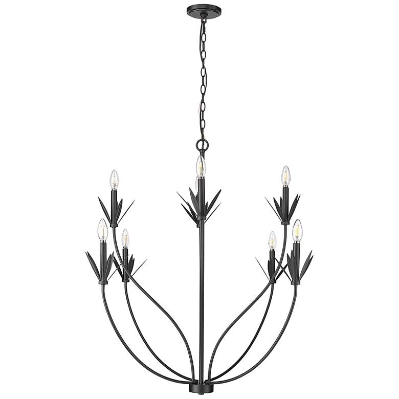Image 2 Primrose 40 1/2" Wide Black 8-Light Chandelier more views