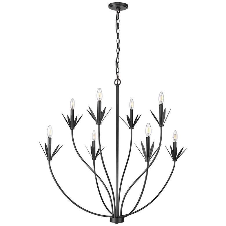 Image 3 Primrose 40 1/2" Wide Black 8-Light Chandelier more views