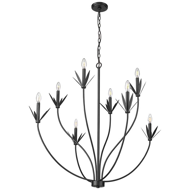 Image 4 Primrose 40 1/2" Wide Black 8-Light Chandelier more views