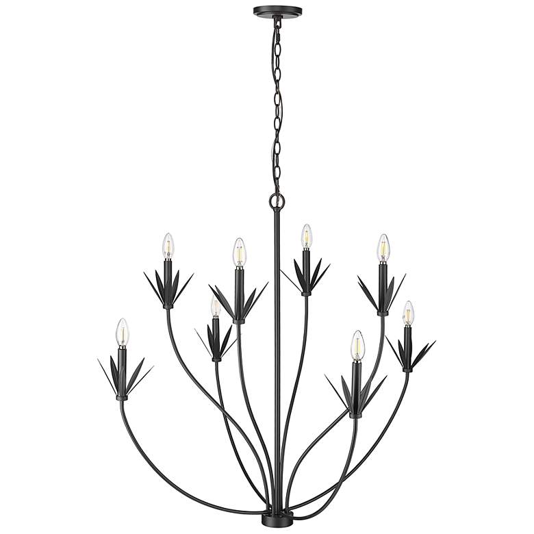 Image 5 Primrose 40 1/2" Wide Black 8-Light Chandelier more views