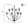 7_Primrose 40 1/2" Wide Black 8-Light Chandelier more views
