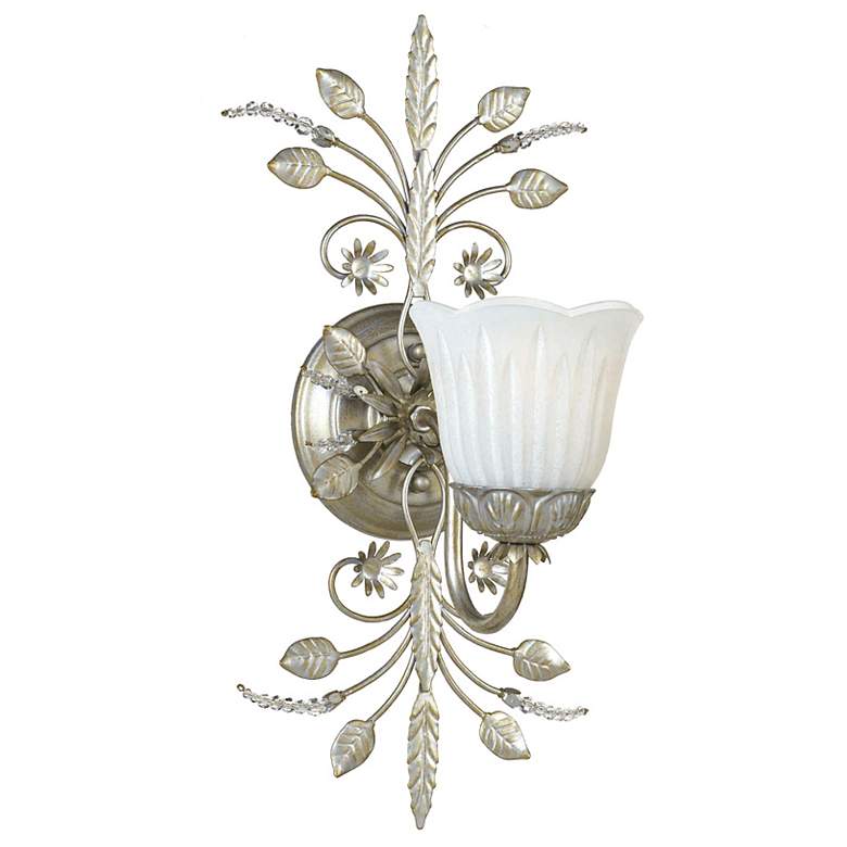 Image 1 Primrose Collection Silver One Light Wall Sconce