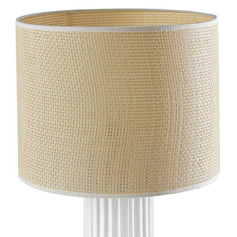Image 4 Primrose White Ribbed Table Lamp more views