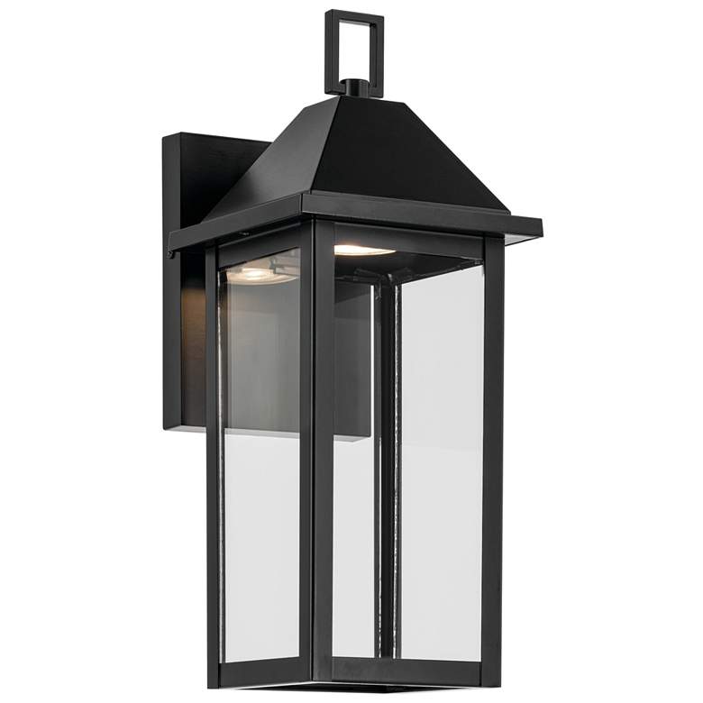 Image 1 Prin 14 Inch 1 Light Outdoor Wall Light with Clear Glass in Black