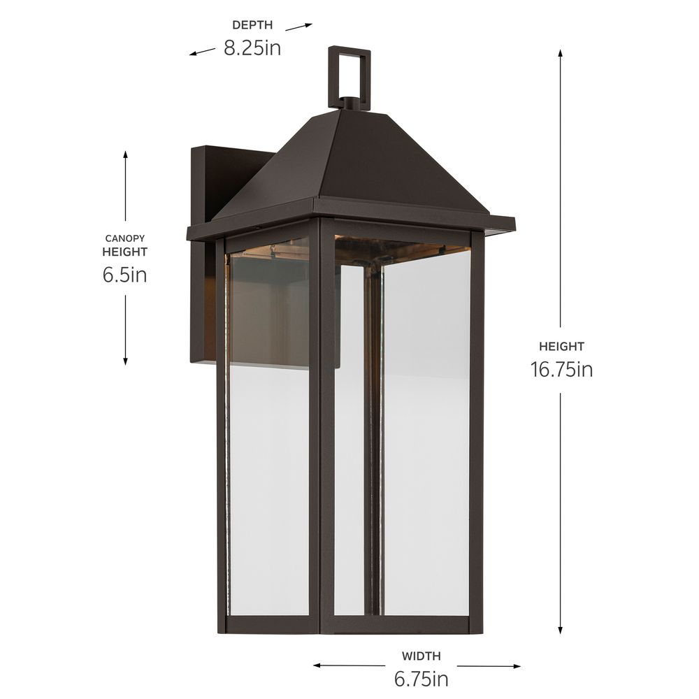 Image 7 Prin 16.75 Inch 1 Light Outdoor DarkSky Wall Light in Olde Bronze more views