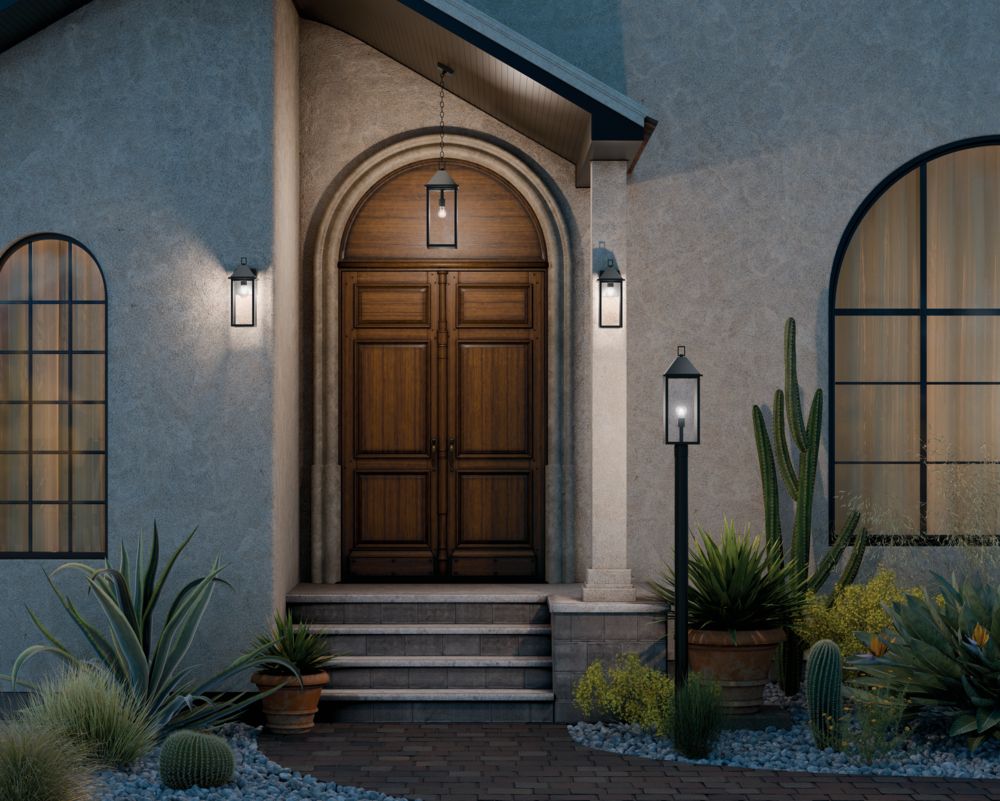 Image 3 Prin 16.75 Inch 1 Light Outdoor Wall Light with Clear Glass in Black more views