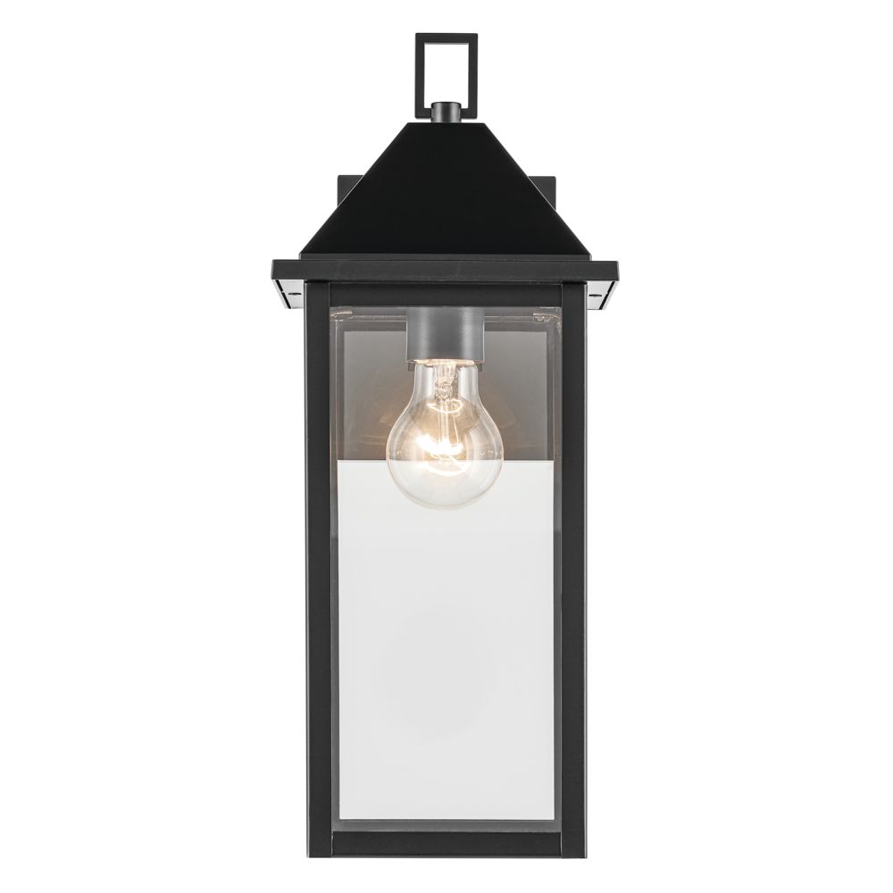 Image 4 Prin 16.75 Inch 1 Light Outdoor Wall Light with Clear Glass in Black more views