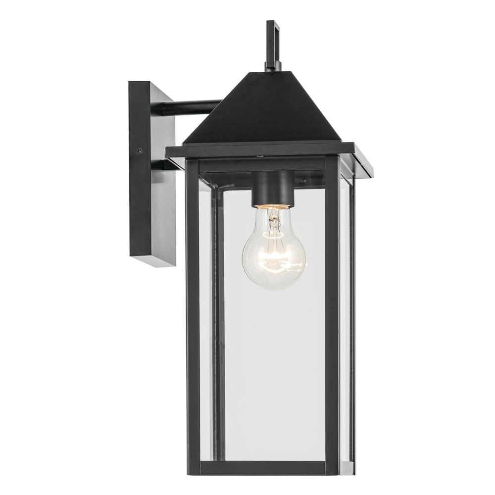 Image 6 Prin 16.75 Inch 1 Light Outdoor Wall Light with Clear Glass in Black more views