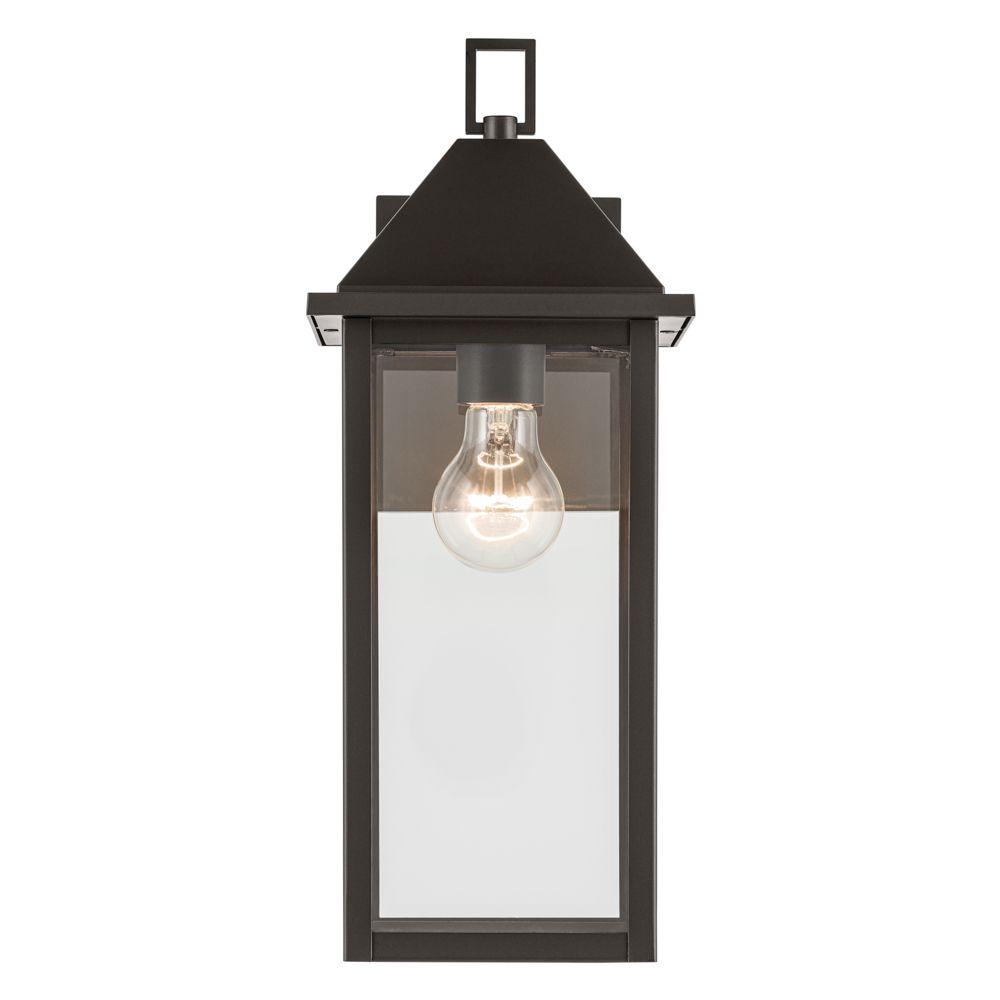 Prin 16.75 Inch 1 Light Outdoor Wall Light with Clear Glass in Olde Bronze