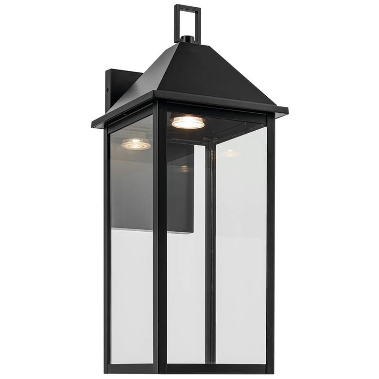 Image 1 Prin 22 Inch 1 Light Outdoor DarkSky Wall Light with Clear Glass in Black