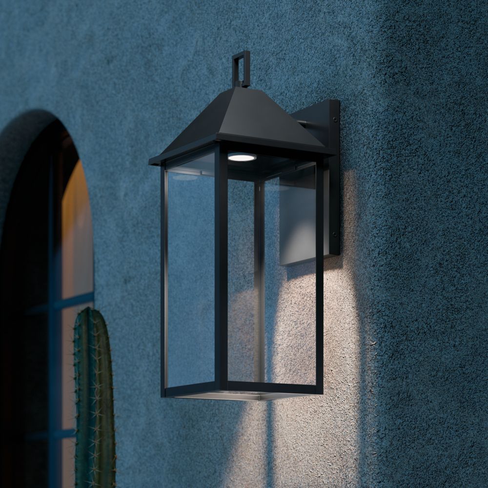Image 4 Prin 22 Inch 1 Light Outdoor DarkSky Wall Light with Clear Glass in Black more views