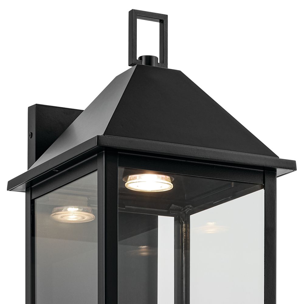 Image 6 Prin 22 Inch 1 Light Outdoor DarkSky Wall Light with Clear Glass in Black more views