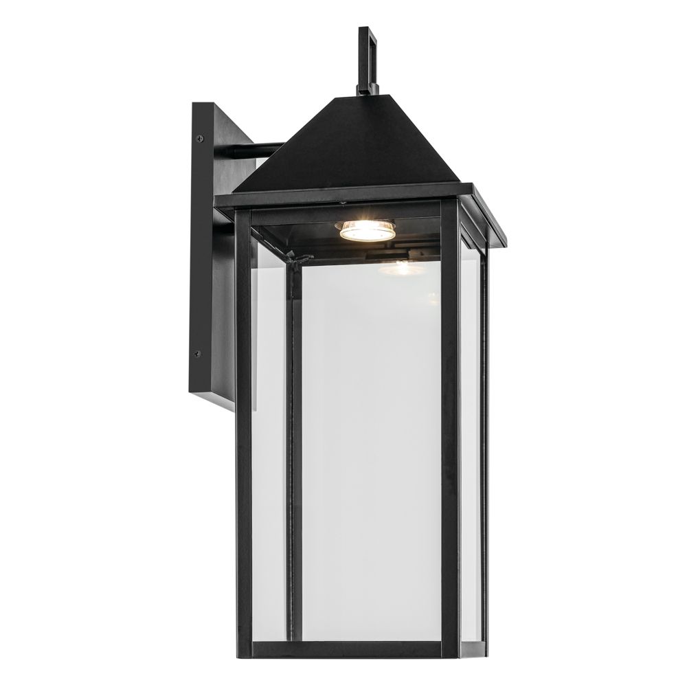 Image 7 Prin 22 Inch 1 Light Outdoor DarkSky Wall Light with Clear Glass in Black more views