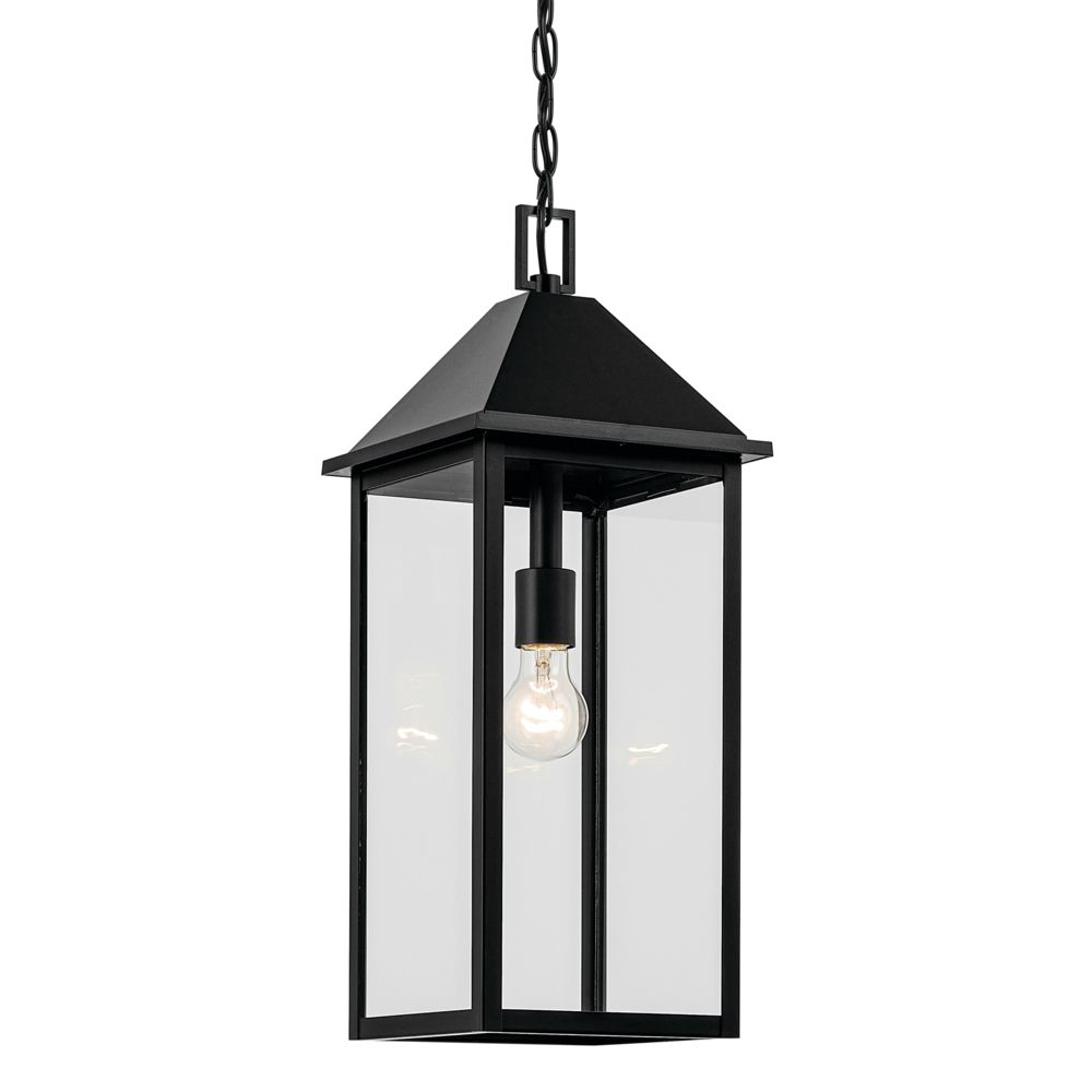 Image 5 Prin 22 Inch 1 Light Outdoor Pendant with Clear Glass in Black more views