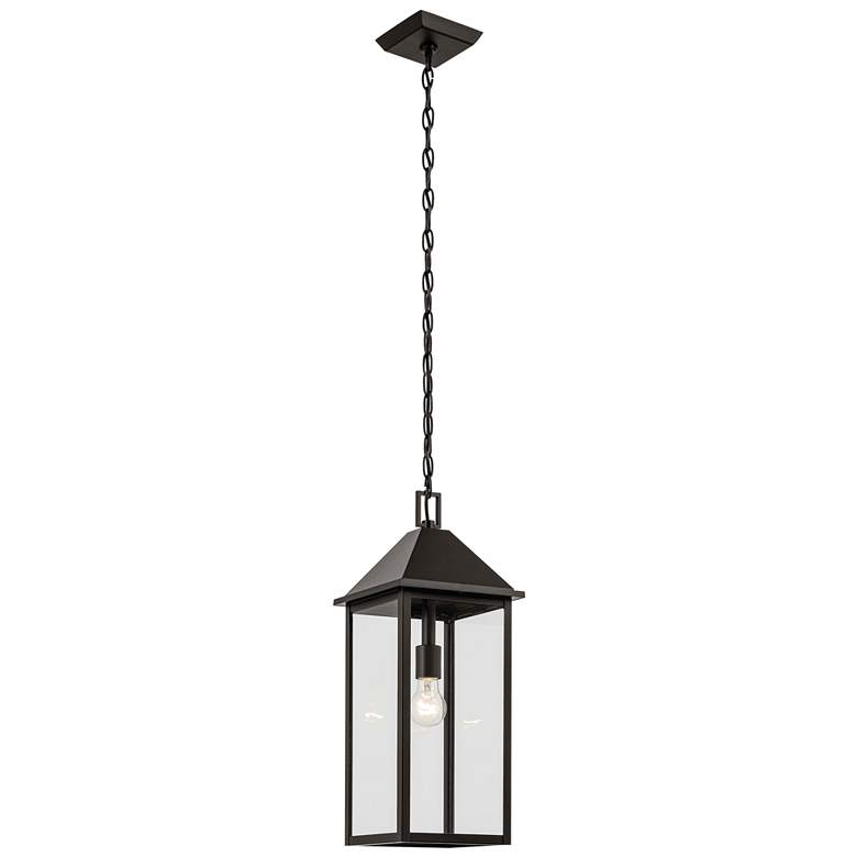 Image 1 Prin 22 Inch 1 Light Outdoor Pendant with Clear Glass in Olde Bronze