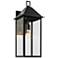 Prin 22 Inch 1 Light Outdoor Wall Light with Clear Glass in Black