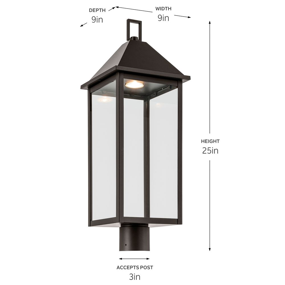 Image 7 Prin 25 Inch 1 Light Outdoor Dark Sky Post Light in Olde Bronze more views