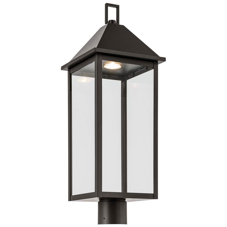 Image 1 Prin 25 Inch 1 Light Outdoor DarkSky Post Light in Olde Bronze