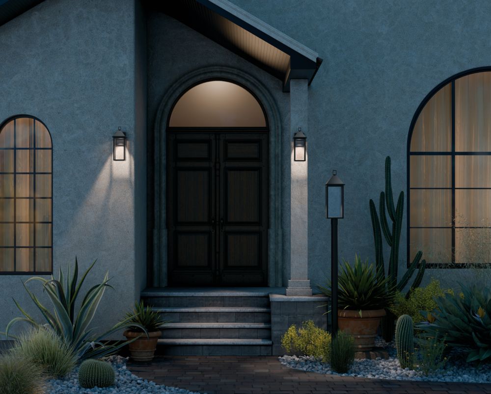 Image 3 Prin 25 Inch 1 Light Outdoor DarkSky Post Light with Clear Glass in Black more views