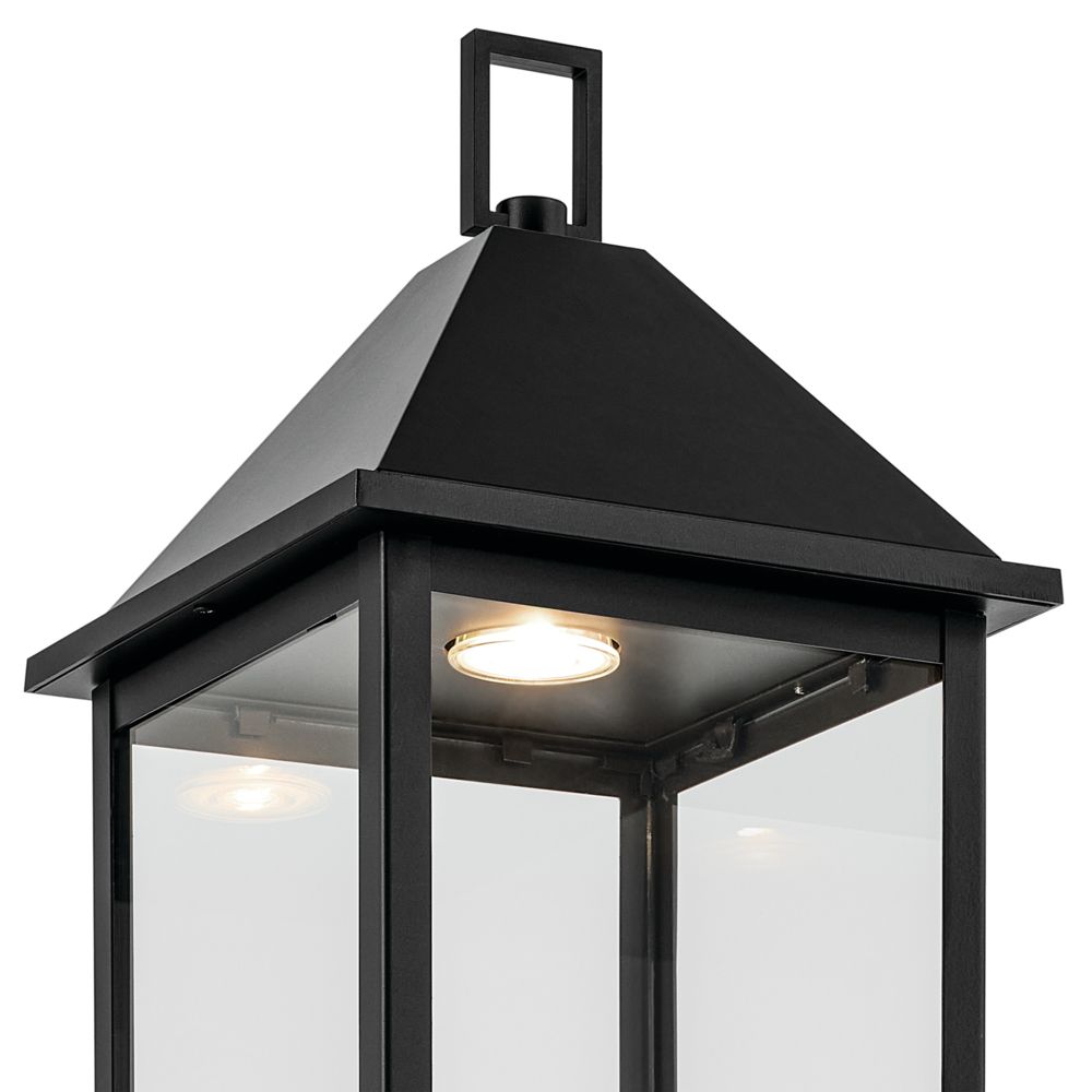 Image 4 Prin 25 Inch 1 Light Outdoor DarkSky Post Light with Clear Glass in Black more views