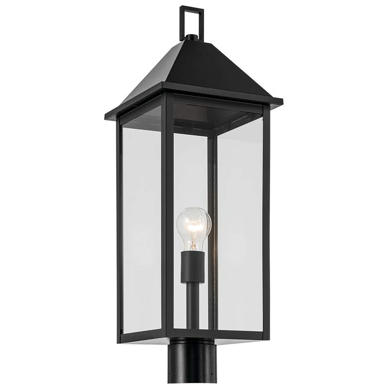 Image 1 Prin 25 Inch 1 Light Outdoor Post Light with Clear Glass in Black