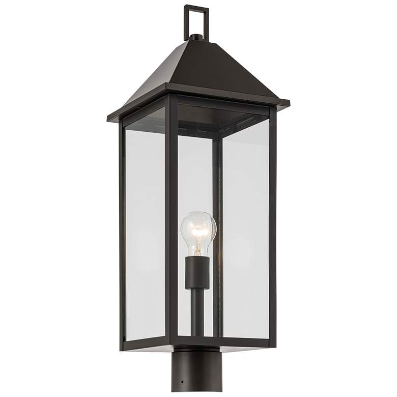 Image 1 Prin 25 Inch 1 Light Outdoor Post Light with Clear Glass in Olde Bronze