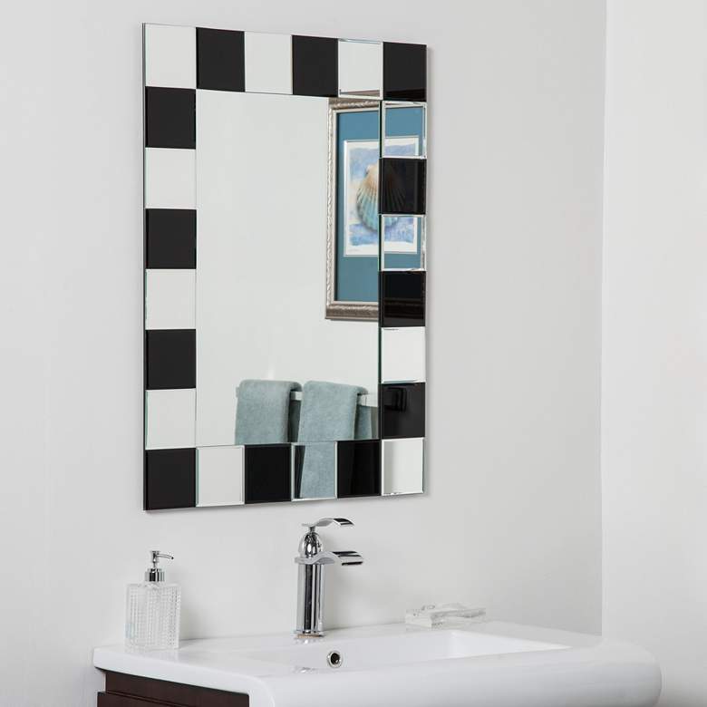 Image 1 Prince 23 1/2" x 31 1/2" Rectangular Frameless Wall Mirror