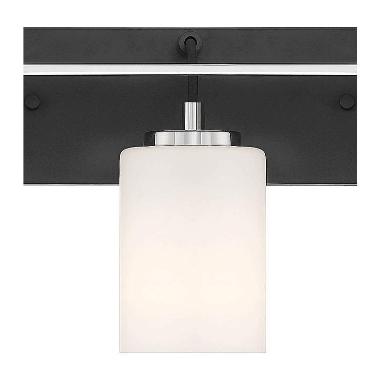 Image 3 Prince St 24" Wide Matte Black 3-Light Vanity Bath Light more views