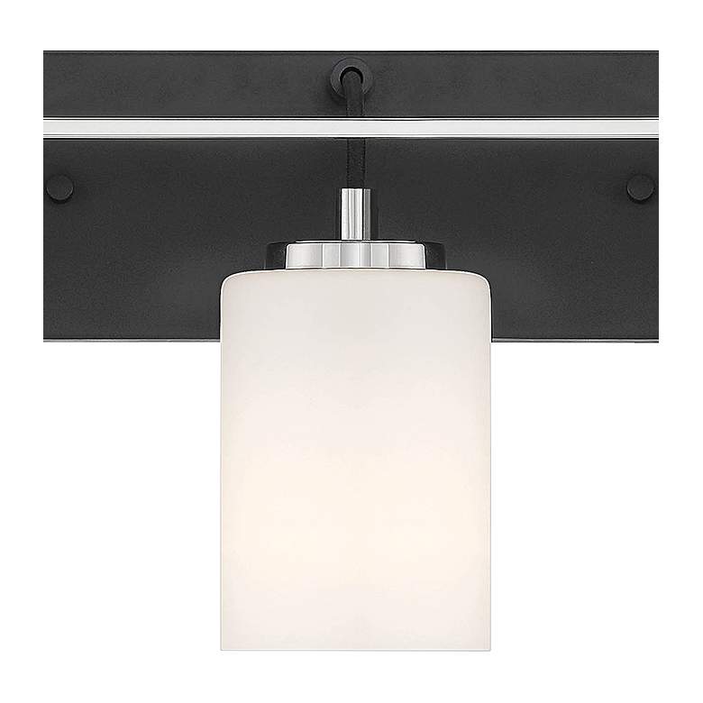 Image 3 Prince St 24 inch Wide Matte Black 3-Light Vanity Bath Light more views