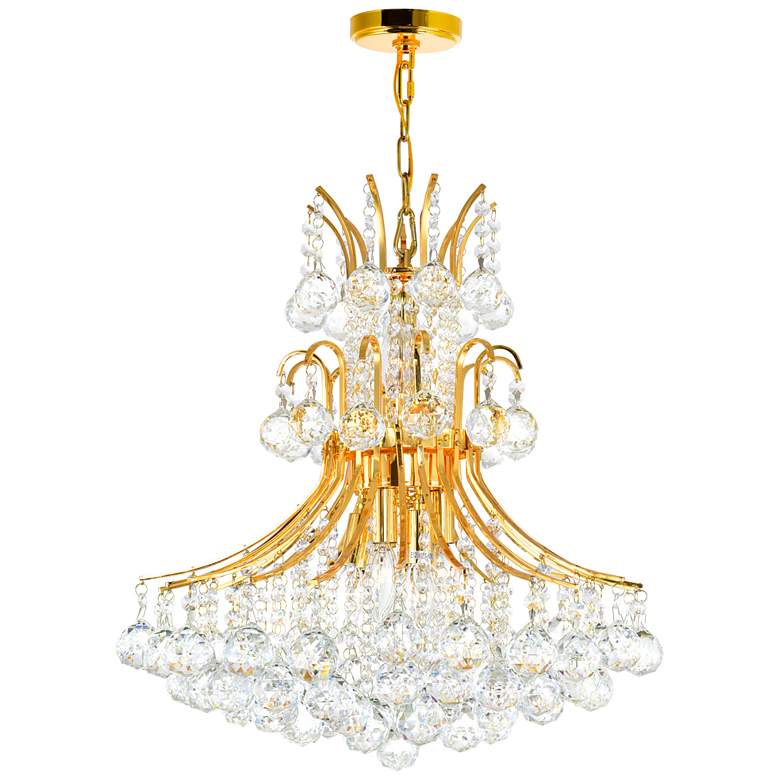 Image 1 Princess 10 Light Down Chandelier With Gold Finish