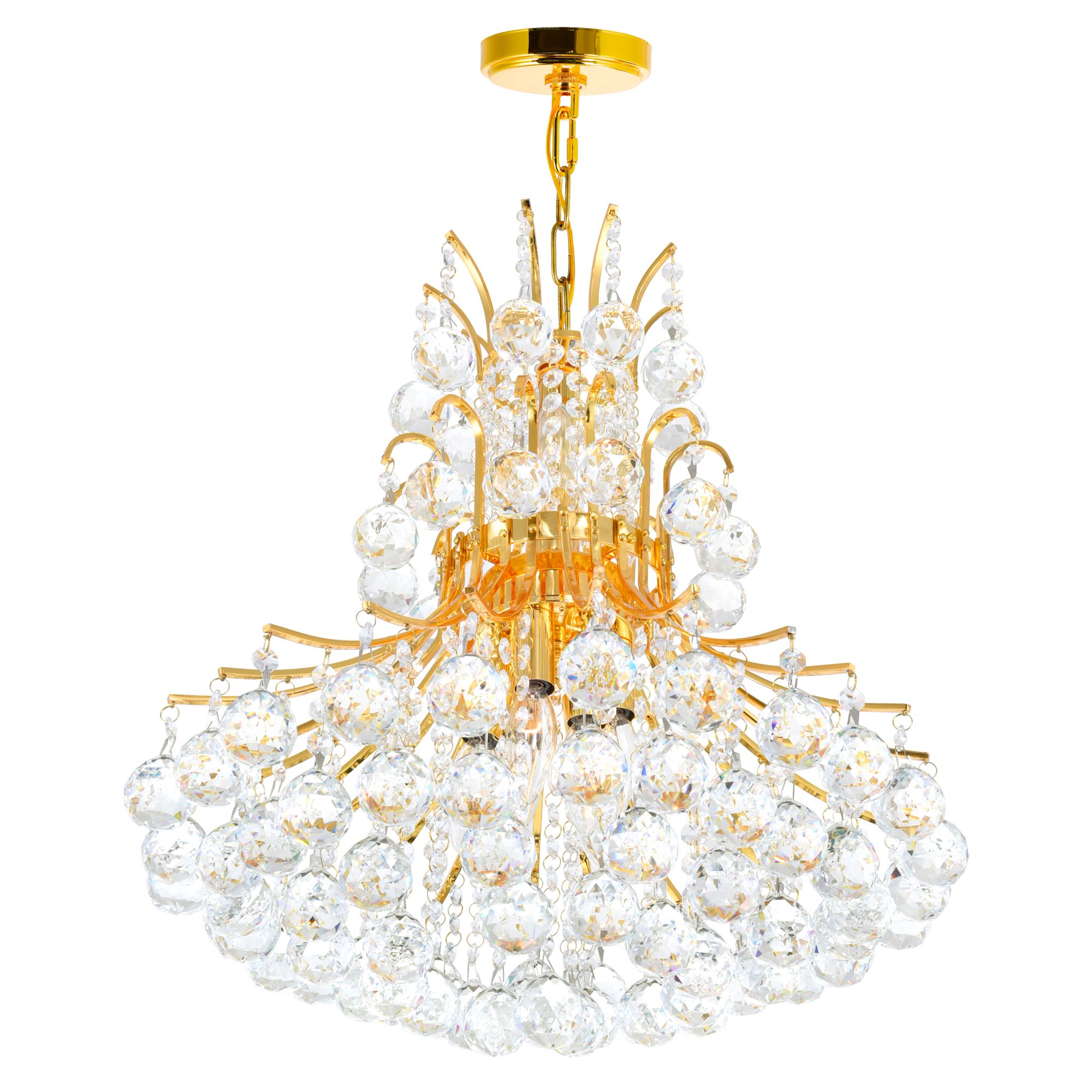 Image 2 Princess 10 Light Down Chandelier With Gold Finish more views