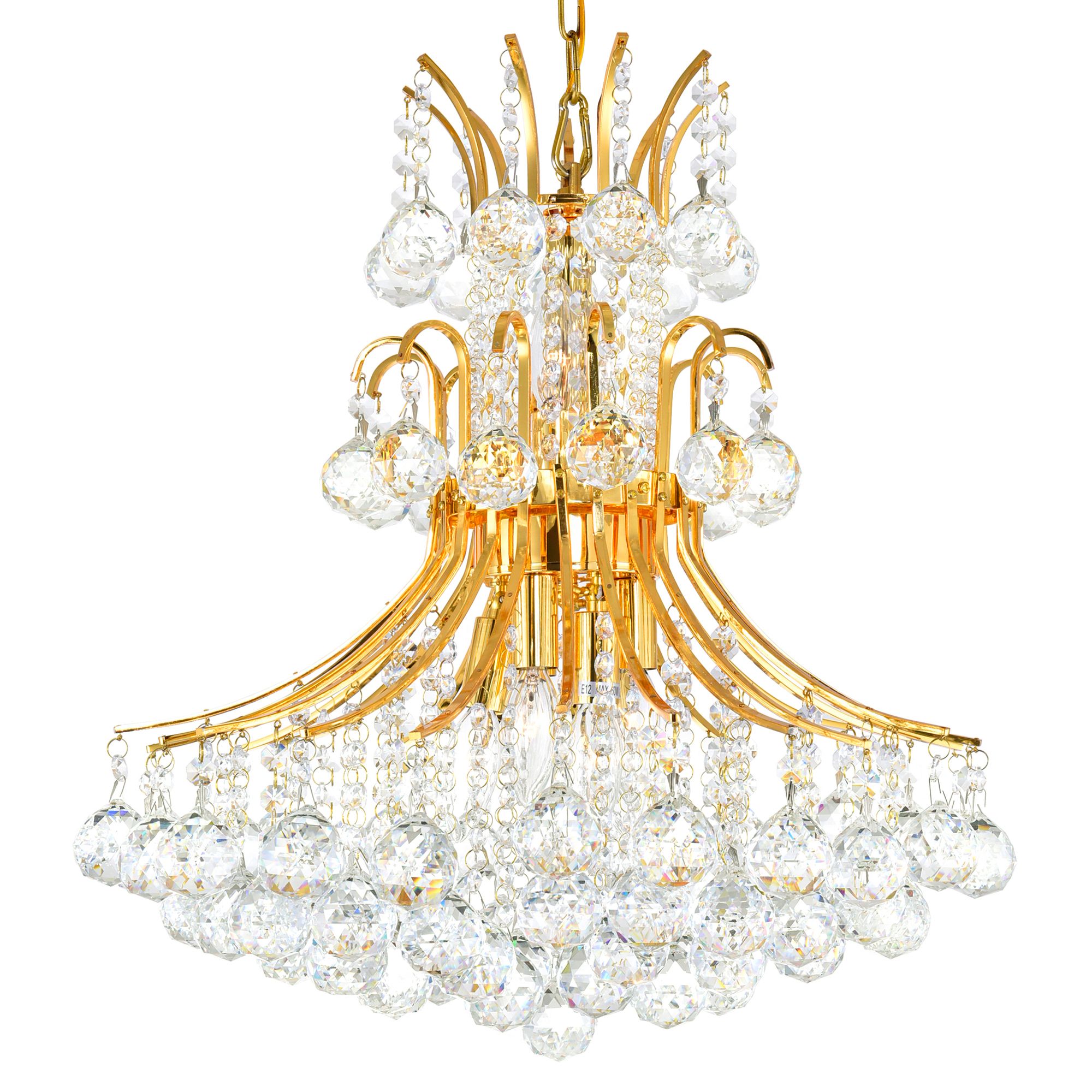 Image 3 Princess 10 Light Down Chandelier With Gold Finish more views