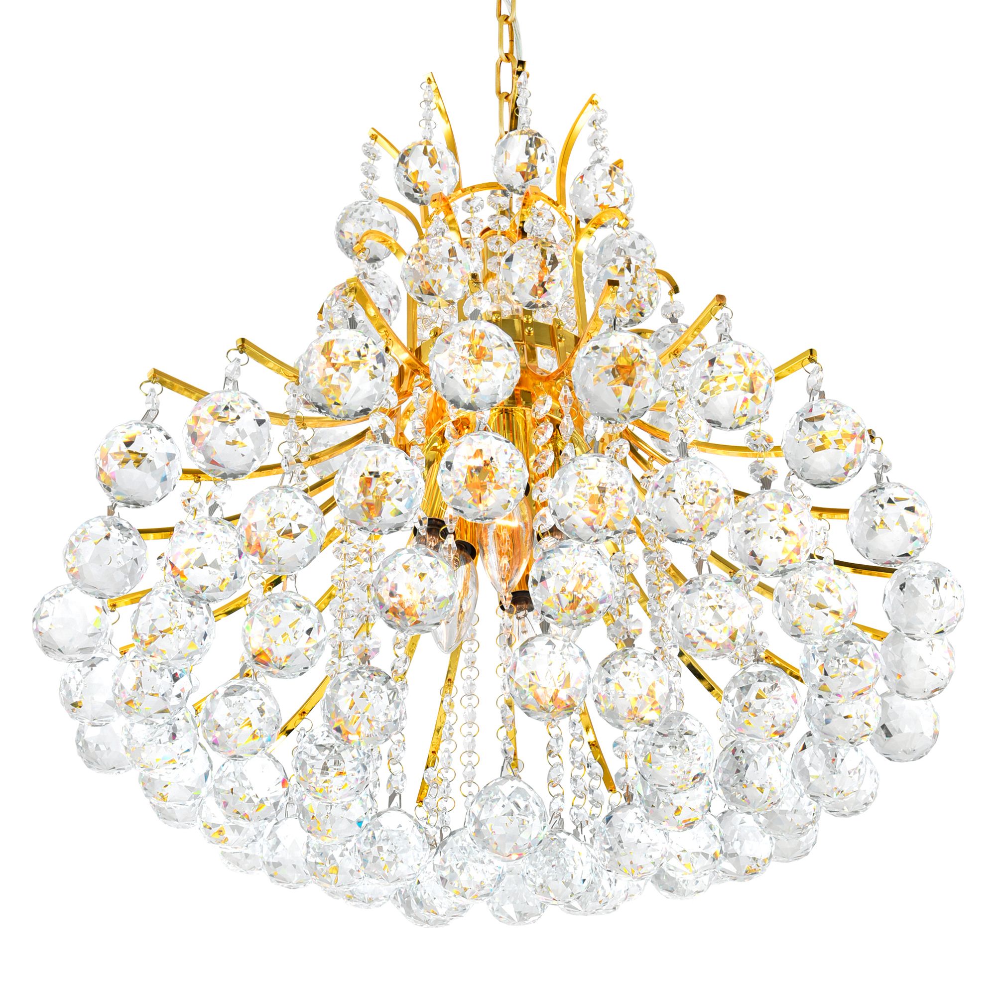 Image 4 Princess 10 Light Down Chandelier With Gold Finish more views